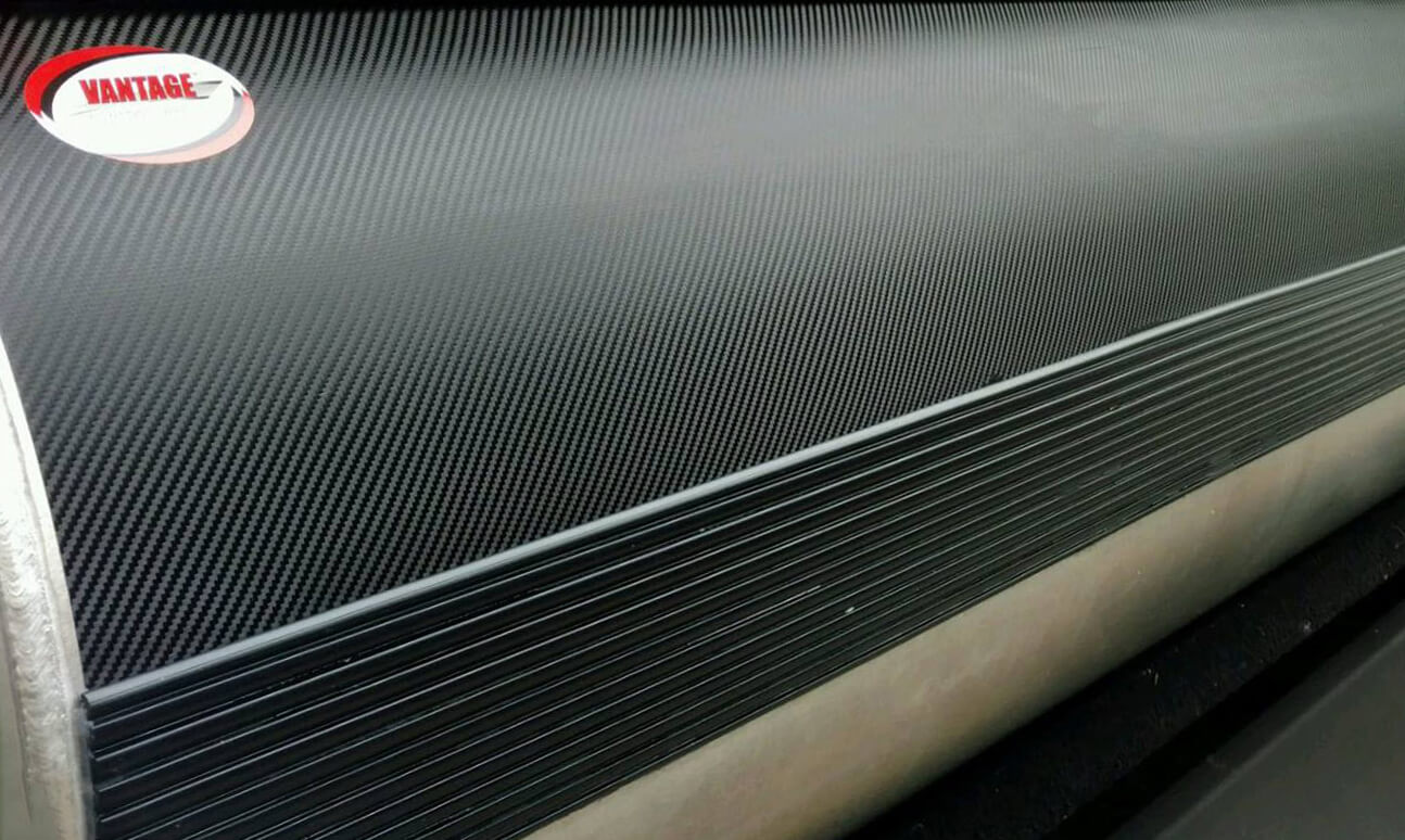 Black Carbon Fiber Wrap/Black Pontoon Guard